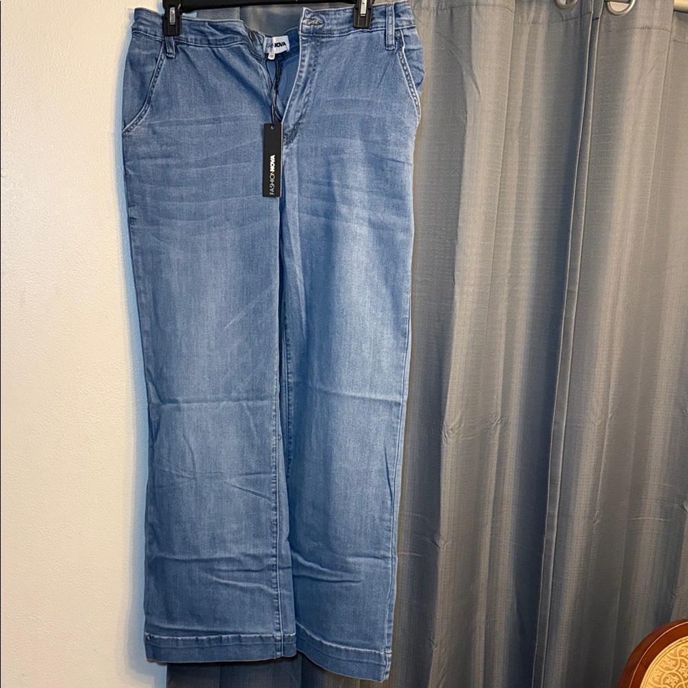 Fashion Nova Light Blue Flare Jeans